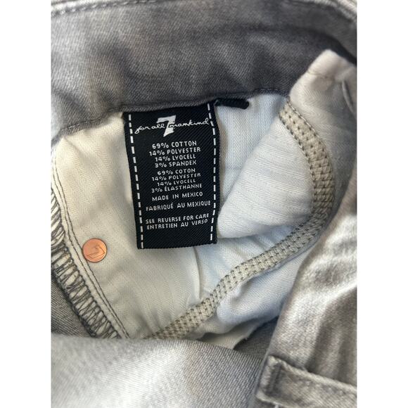 7 For All Mankind Blair Skinny Jeans Size 27 Gray Denim Ankle Jeans - Picture 6 of 10